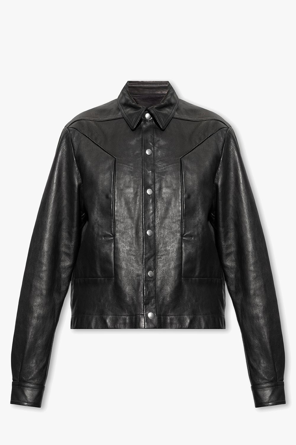 Black Leather jacket Rick Owens - SchaferandweinerShops